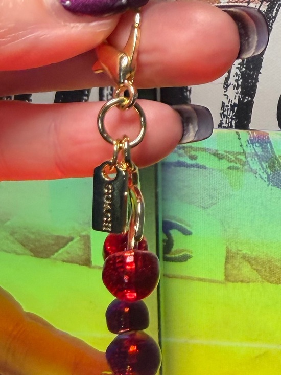 Coach Accessories - Coach Small Red Glitter Cherry Bag Charm